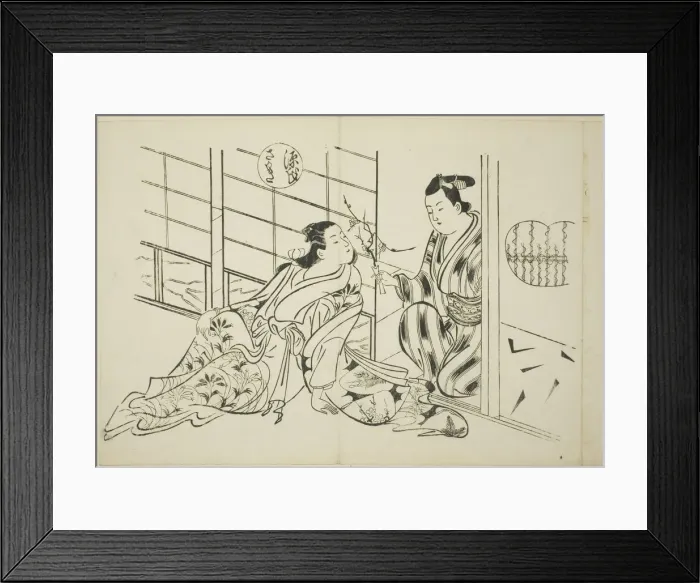 Framed Print : The Sakaki Chapter from The Tale of Genji'(Genji Sakaki) Framed Print : The Sakaki Chapter from The Tale of Genji'(Genji Sakaki)