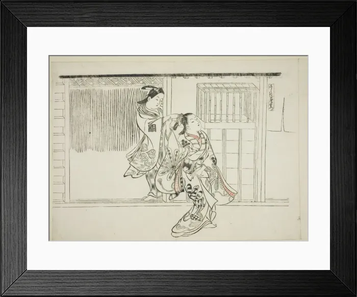 Framed Print : Comb Rashomon (Sashigushi Rashomon), no. 3 from a series of 12 prints depicting Framed Print : Comb Rashomon (Sashigushi Rashomon), no. 3 from a series of 12 prints depicting