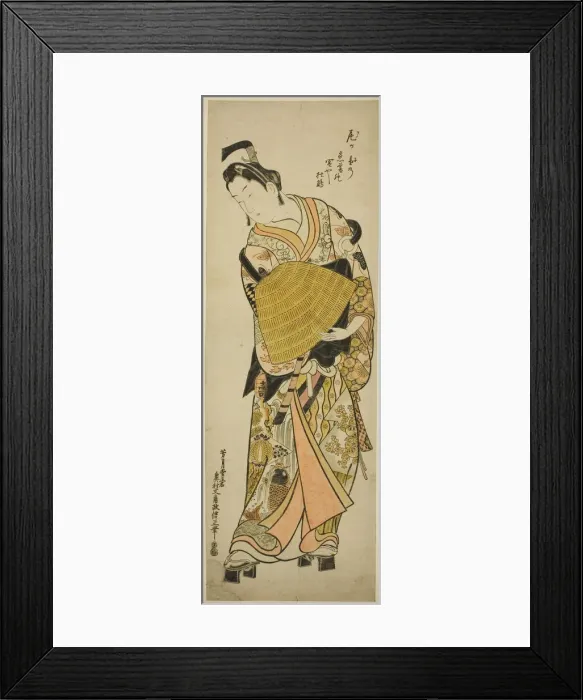 Framed Print : The Actor Onoe Kikugoro I as Soga no Goro, c. 1744. Creator: Okumura Masanobu Framed Print : The Actor Onoe Kikugoro I as Soga no Goro, c. 1744. Creator: Okumura Masanobu