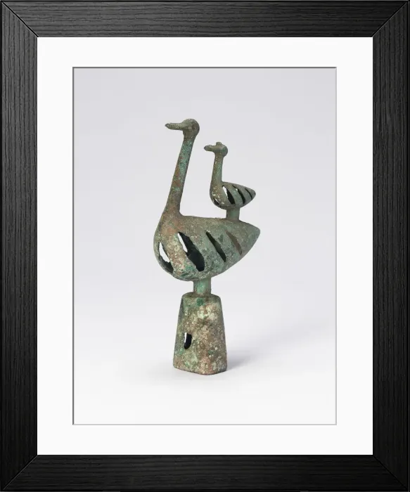 Framed Print : Pole Top with Double Bird-Shaped Bell (one of pair), 6th  /  4th century B. C