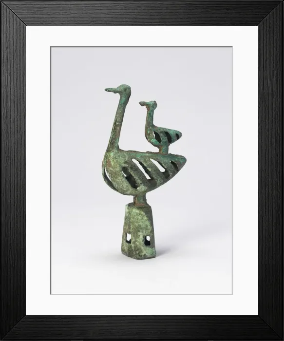 Framed Print : Pole Top with Double Bird-Shaped Bell (one of pair), 6th / 4th century B. C Framed Print : Pole Top with Double Bird-Shaped Bell (one of pair), 6th / 4th century B. C