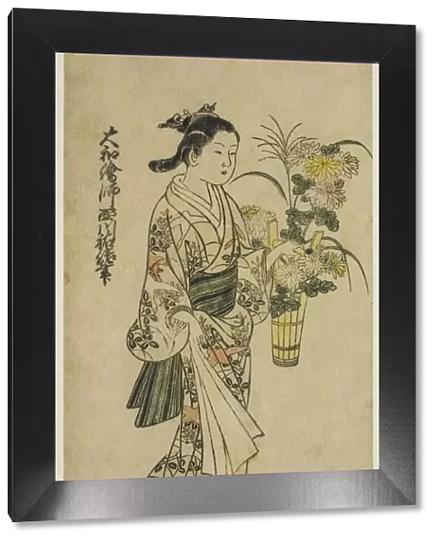 Young Girl Carrying a Flower Arrangement, first half of 18th century