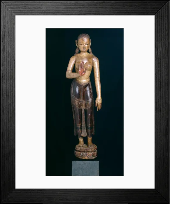 Framed Print : Goddess Tara with Hand in Gesture of Reassurance (Abhayamudra), 15th century Framed Print : Goddess Tara with Hand in Gesture of Reassurance (Abhayamudra), 15th century