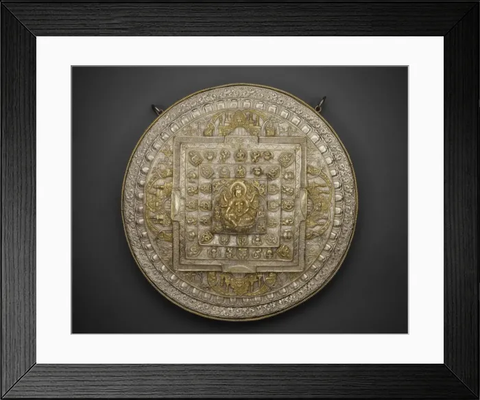 Framed Print : Tiered Offering Mandala of the Goddess of Wealth (Vasudhara), 19th century Framed Print : Tiered Offering Mandala of the Goddess of Wealth (Vasudhara), 19th century
