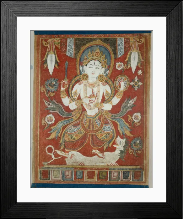 Framed Print : Double-Sided Painted Banner (Paubha) with God Shiva and Goddess Durga, 16th / 17th century Framed Print : Double-Sided Painted Banner (Paubha) with God Shiva and Goddess Durga, 16th / 17th century