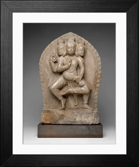 Framed Print : Dancing Bhairava, A Horrific Form of God Shiva, 13th / 14th century. Creator: Unknown Framed Print : Dancing Bhairava, A Horrific Form of God Shiva, 13th / 14th century. Creator: Unknown