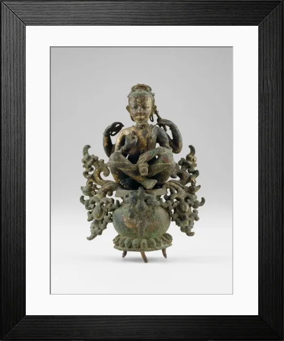 Framed Print : The Sage Agastya Seated in Meditation on his Water Pot (Kumbha), 15th century Framed Print : The Sage Agastya Seated in Meditation on his Water Pot (Kumbha), 15th century