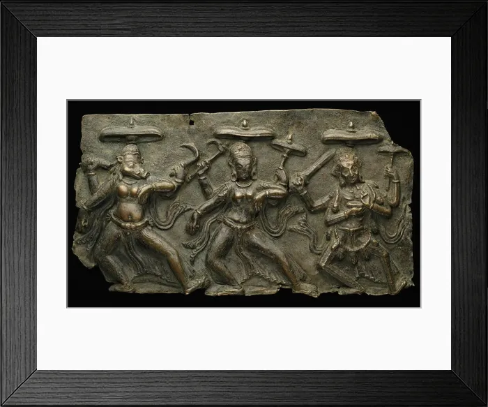 Framed Print : Fragment of Mother Goddesses (Matrika) Panel with Varahi, Kaumari, and Chamunda Framed Print : Fragment of Mother Goddesses (Matrika) Panel with Varahi, Kaumari, and Chamunda