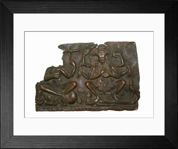 Framed Print : Fragment of Mother Goddesses (Matrika) Panel with Indrani and Chamunda, 10th / 11th century Framed Print : Fragment of Mother Goddesses (Matrika) Panel with Indrani and Chamunda, 10th / 11th century