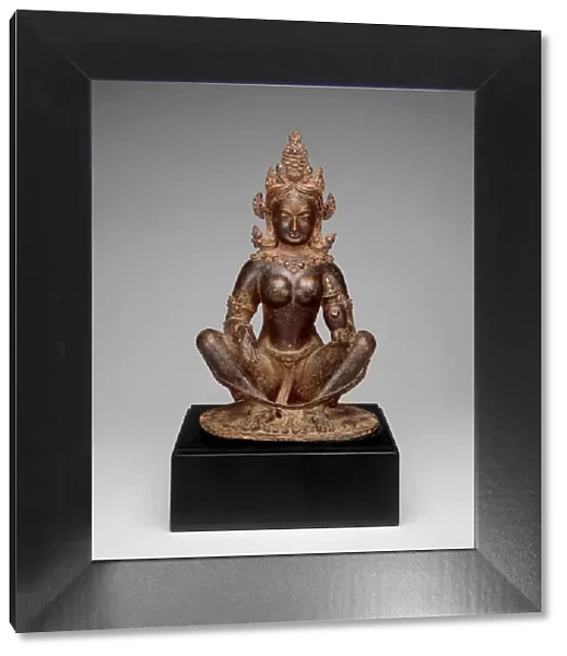 Mother-Goddess Brahmani Seated in Yogic Posture Holding Water Pot, 13th century
