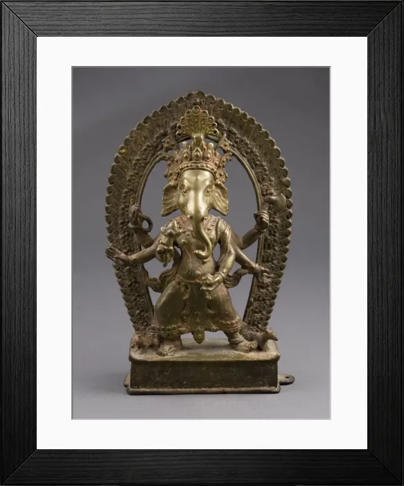 Framed Print : Six-Armed God Ganesha, 17th century. Creator: Unknown Framed Print : Six-Armed God Ganesha, 17th century. Creator: Unknown