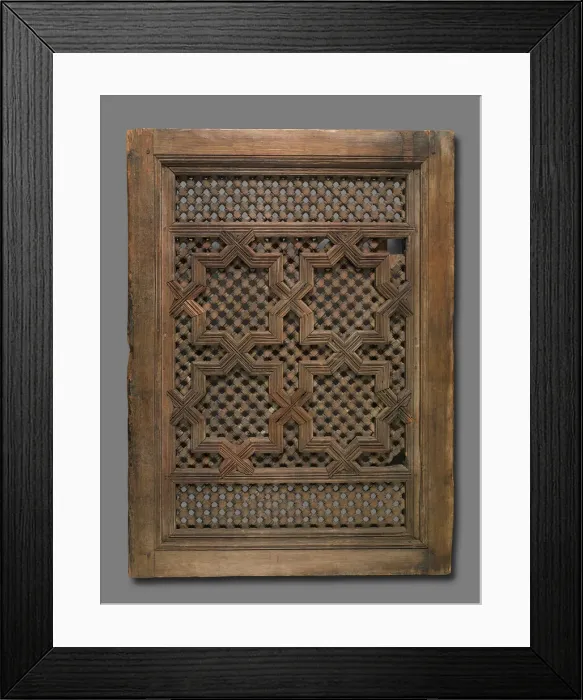 Framed Print : Window Screen (Mashrabiyya), Morocco, 17th / 18th century. Creator: Unknown Framed Print : Window Screen (Mashrabiyya), Morocco, 17th / 18th century. Creator: Unknown