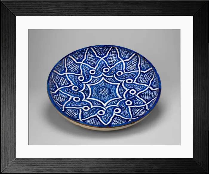 Framed Print : Shallow bowl, Morocco, Late 19th century. Creator: Unknown