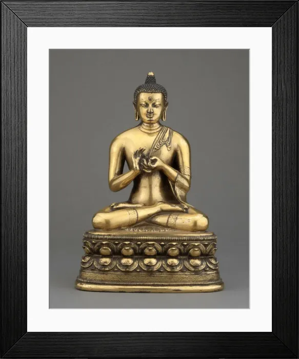 Framed Print : Vairochana Buddha Seated Giving the First Sermon (Dharmachakramudra) Framed Print : Vairochana Buddha Seated Giving the First Sermon (Dharmachakramudra)
