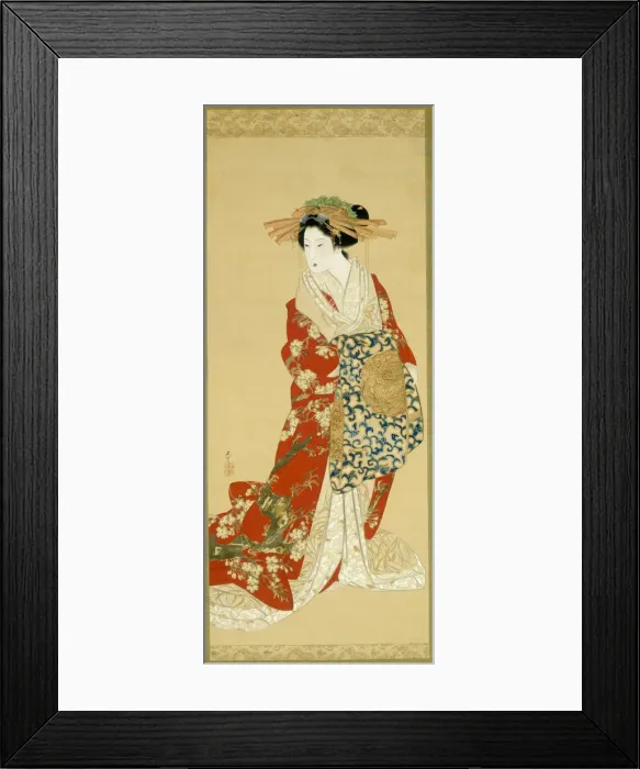 Framed Print : High Ranking Courtesan, Japan, c. 1830 / 43. Creator: Mihata Joryu Framed Print : High Ranking Courtesan, Japan, c. 1830 / 43. Creator: Mihata Joryu