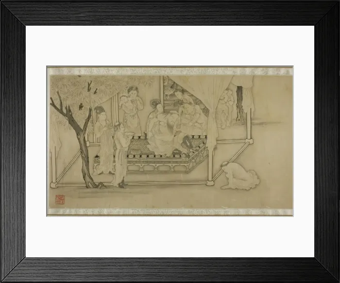 Framed Print : Drinking and Dancing Before the Tribal Chief, China, Qing dynasty Framed Print : Drinking and Dancing Before the Tribal Chief, China, Qing dynasty