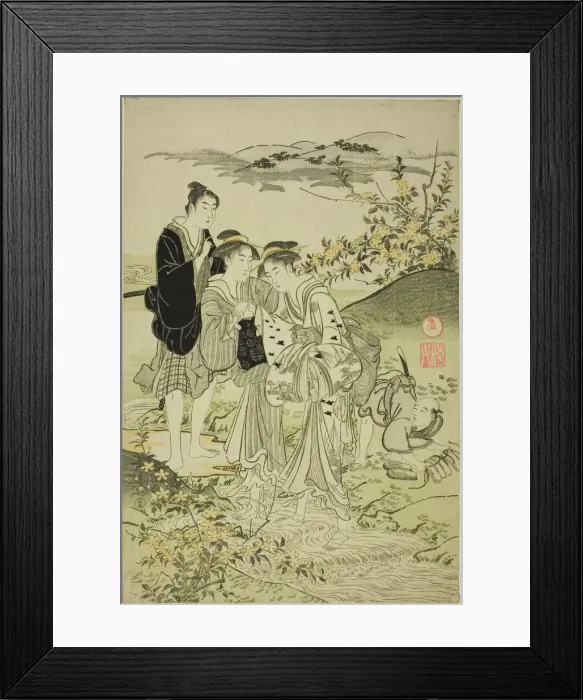 Framed Print : The Ide Jewel River, Japan, c. 1781 / 89. Creator: Kubo Shunman Framed Print : The Ide Jewel River, Japan, c. 1781 / 89. Creator: Kubo Shunman