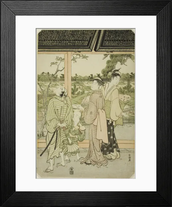 Framed Print : Viewing Votive Plaques at Mukojima, Japan, c. 1785 / 89. Creator: Kubo Shunman Framed Print : Viewing Votive Plaques at Mukojima, Japan, c. 1785 / 89. Creator: Kubo Shunman