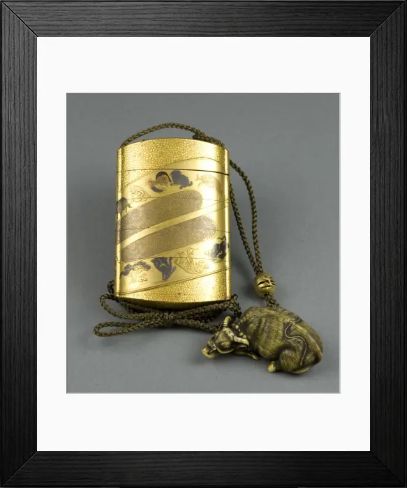 Framed Print : Inro Decorated with the Animals of the Zodiac, Japan, 19th century. Creator: Koma Kyuhaku Framed Print : Inro Decorated with the Animals of the Zodiac, Japan, 19th century. Creator: Koma Kyuhaku