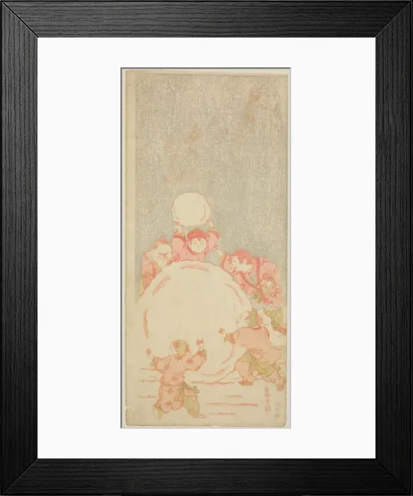 Framed Print : The Big Snowman, Japan, c. 1764. Creator: Kitao Shigemasa Framed Print : The Big Snowman, Japan, c. 1764. Creator: Kitao Shigemasa