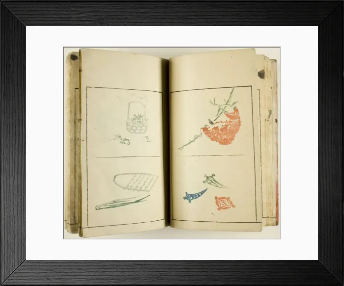 Framed Print : Keisai soga (Sketches of Keisai), one vol. of 5, Japan, 19th century Framed Print : Keisai soga (Sketches of Keisai), one vol. of 5, Japan, 19th century