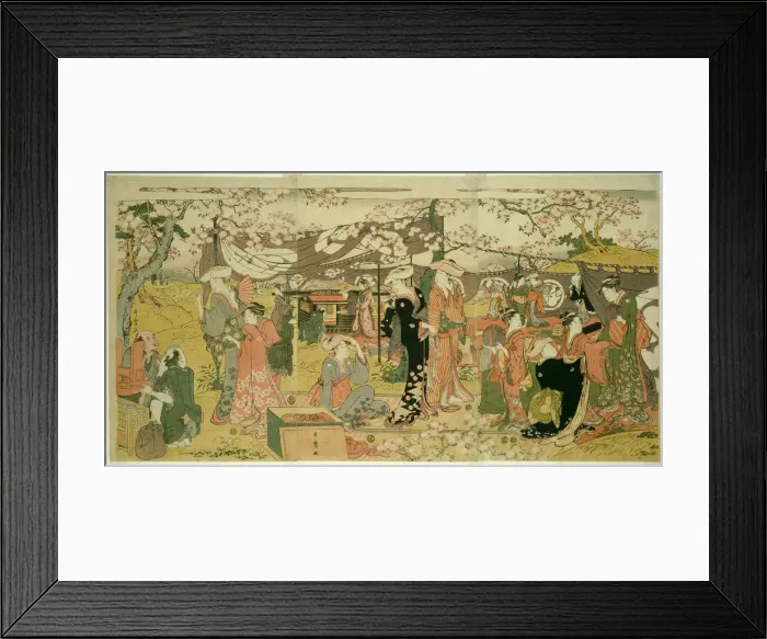 Framed Print : Cherry Blossom Banquet (Oka no utage), Japan, n. d. Creator: Kitagawa Utamaro Framed Print : Cherry Blossom Banquet (Oka no utage), Japan, n. d. Creator: Kitagawa Utamaro