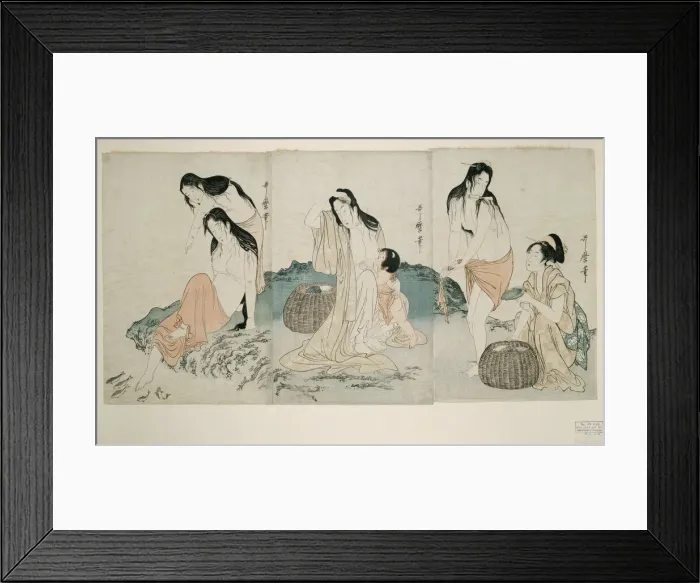 Framed Print : Abalone Divers, Japan, c. 1797 / 98. Creator: Kitagawa Utamaro Framed Print : Abalone Divers, Japan, c. 1797 / 98. Creator: Kitagawa Utamaro