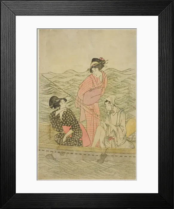 Framed Print : Fishing Excursion, Japan, c. 1799. Creator: Kitagawa Utamaro Framed Print : Fishing Excursion, Japan, c. 1799. Creator: Kitagawa Utamaro
