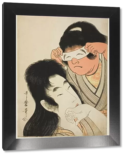 Yamauba with Kintaro Holding a Toy Mask, Japan, c. 1801  /  04. Creator: Kitagawa Utamaro