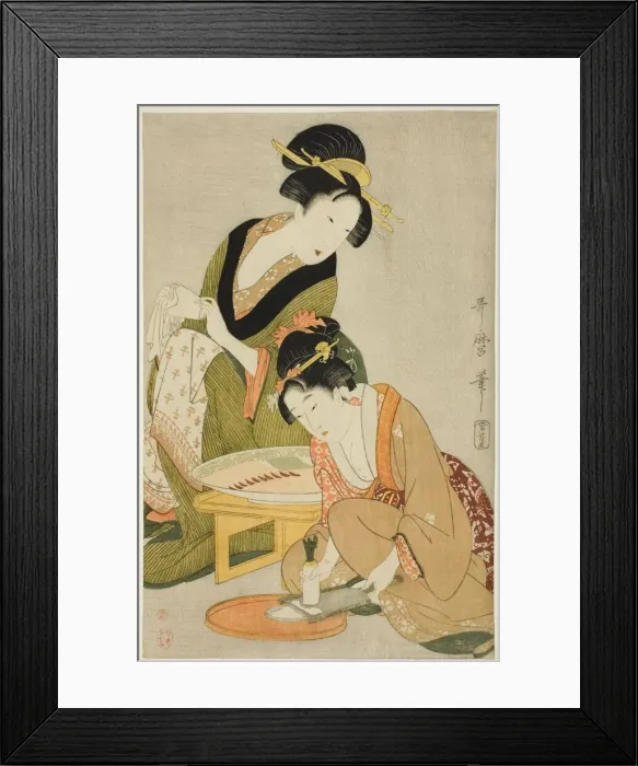 Framed Print : Preparing a Meal, Japan, c. 1798 / 99. Creator: Kitagawa Utamaro Framed Print : Preparing a Meal, Japan, c. 1798 / 99. Creator: Kitagawa Utamaro