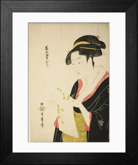 Framed Print : Tomimoto Toyohina, Japan, c. 1793. Creator: Kitagawa Utamaro Framed Print : Tomimoto Toyohina, Japan, c. 1793. Creator: Kitagawa Utamaro