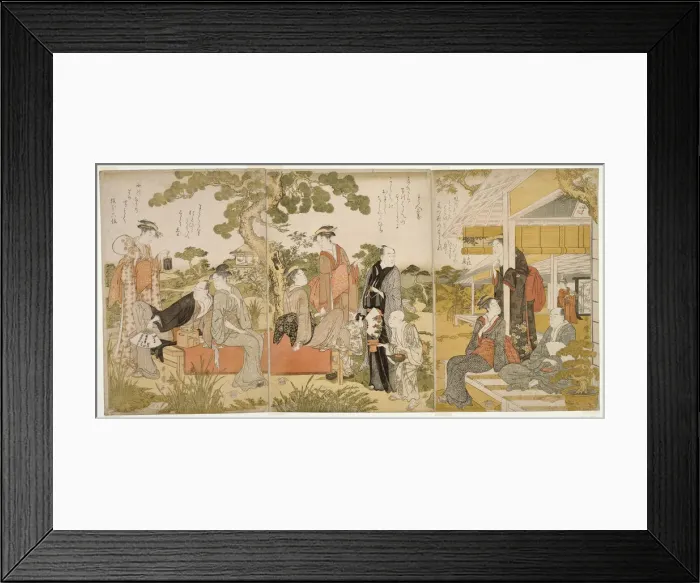 Framed Print : Enjoying the Cool in a Garden, Japan, c. 1788 / 90. Creator: Kitagawa Utamaro Framed Print : Enjoying the Cool in a Garden, Japan, c. 1788 / 90. Creator: Kitagawa Utamaro