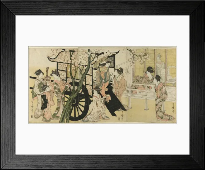 Framed Print : An Imperial Carriage, Japan, c. 1801 / 04. Creator: Kitagawa Utamaro Framed Print : An Imperial Carriage, Japan, c. 1801 / 04. Creator: Kitagawa Utamaro