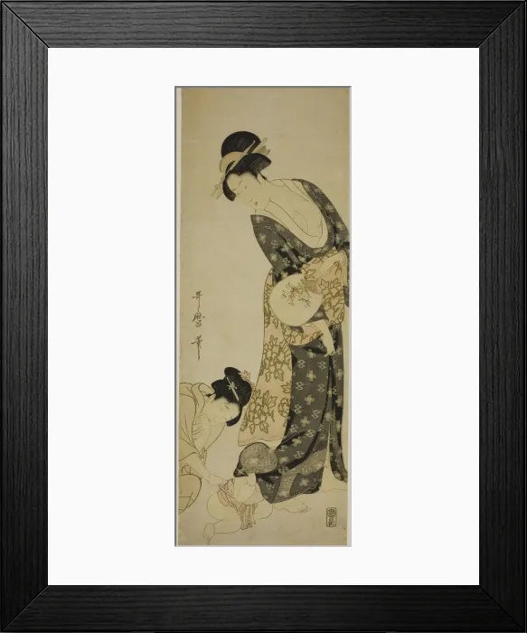 Framed Print : Mother and Child, Japan, c. 1800. Creator: Kitagawa Utamaro Framed Print : Mother and Child, Japan, c. 1800. Creator: Kitagawa Utamaro