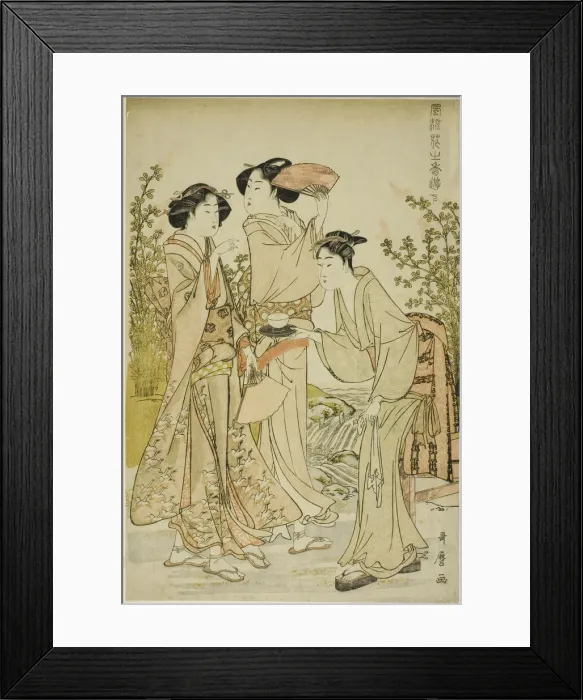Framed Print : Elegant Pleasures: The Scent of Flowers, left (Furyu hana no ka asobi, ge), Japan, c Framed Print : Elegant Pleasures: The Scent of Flowers, left (Furyu hana no ka asobi, ge), Japan, c