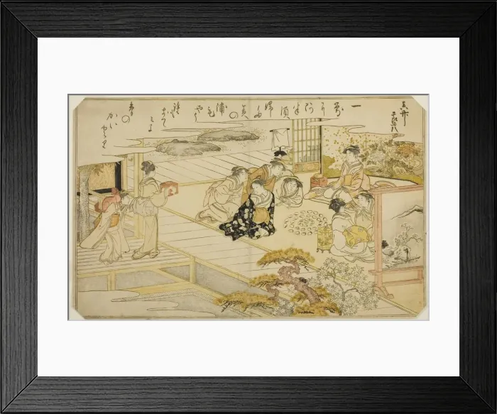 Framed Print : Shell-Matching Game, from the illustrated book Gifts from the Ebb Tide (Shiohi) Framed Print : Shell-Matching Game, from the illustrated book Gifts from the Ebb Tide (Shiohi)
