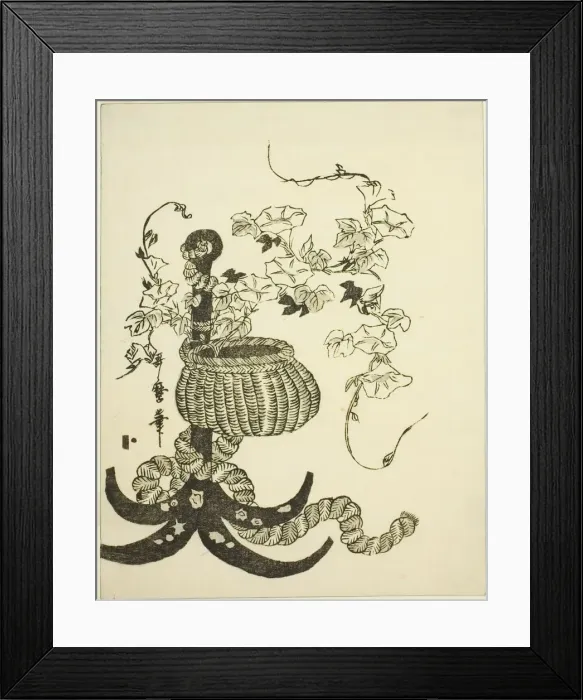 Framed Print : An Arrangement of Morning Glories (Asagao), Japan, c. 1796. Creator: Kitagawa Utamaro Framed Print : An Arrangement of Morning Glories (Asagao), Japan, c. 1796. Creator: Kitagawa Utamaro