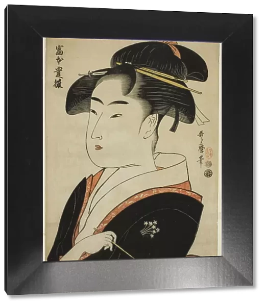 Tomimoto Toyohina, from the series 'Famous Beauties of Edo (Edo komei bijin)'