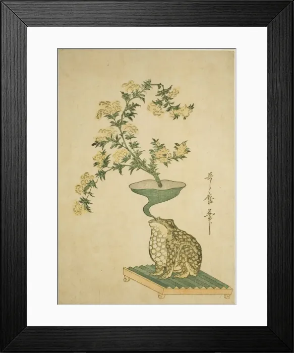 Framed Print : An Arrangement of Valerian (Ominaeshi) and Chinese Bell Flowers (Kikyo), Japan, c. 1796 Framed Print : An Arrangement of Valerian (Ominaeshi) and Chinese Bell Flowers (Kikyo), Japan, c. 1796