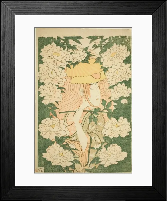 Framed Print : Stone Bridge, Japan, c. 1801 / 02. Creator: Kitagawa Utamaro Framed Print : Stone Bridge, Japan, c. 1801 / 02. Creator: Kitagawa Utamaro