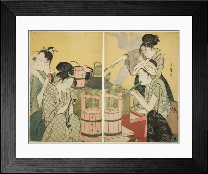 Framed Print : Kitchen Scene, Japan, c. 1794 / 95. Creator: Kitagawa Utamaro Framed Print : Kitchen Scene, Japan, c. 1794 / 95. Creator: Kitagawa Utamaro
