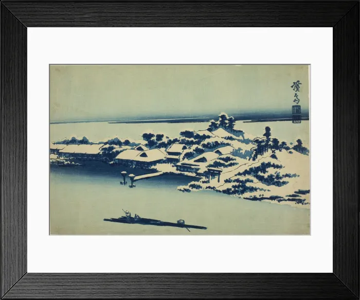 Framed Print : Snow on the Sumida River, Japan, early 1830s. Creator: Ikeda Eisen Framed Print : Snow on the Sumida River, Japan, early 1830s. Creator: Ikeda Eisen