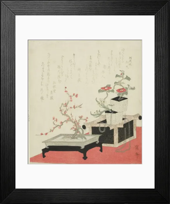 Framed Print : New Years Flower Arrangement, Japan, c. 1820s. Creator: Ikeda Eisen Framed Print : New Years Flower Arrangement, Japan, c. 1820s. Creator: Ikeda Eisen