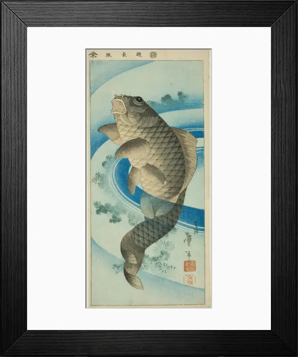 Framed Print : Carp, Japan, c. 1830 / 44. Creator: Katsushika Taito Framed Print : Carp, Japan, c. 1830 / 44. Creator: Katsushika Taito
