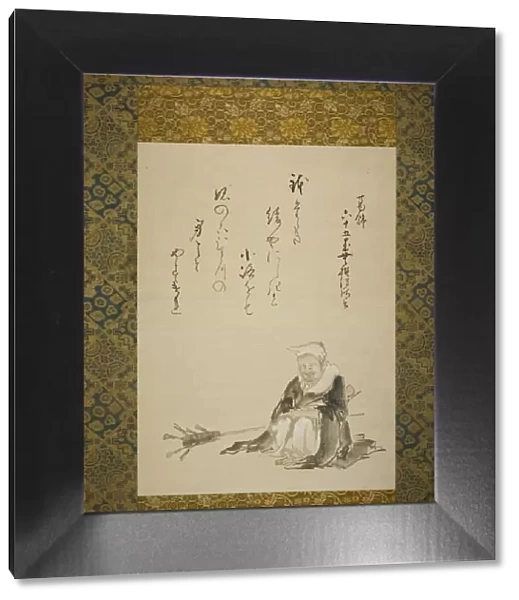Monk Selling Ceremonial Tea Whisks, Japan, c. 1802. Creator: Hokusai