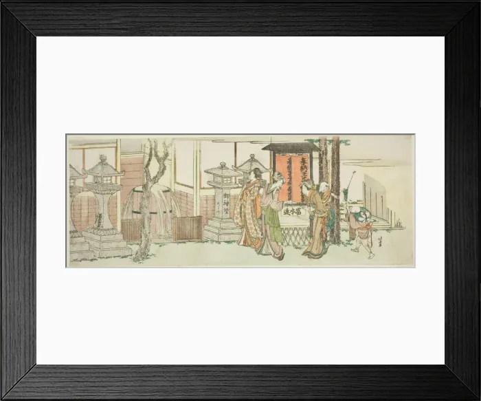 Framed Print : Visiting Oji Inari Shrine, Japan, 1801 / 05. Creator: Hokusai Framed Print : Visiting Oji Inari Shrine, Japan, 1801 / 05. Creator: Hokusai