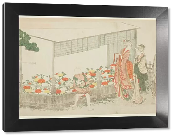 The Peony Show, Japan, c. 1799. Creator: Hokusai