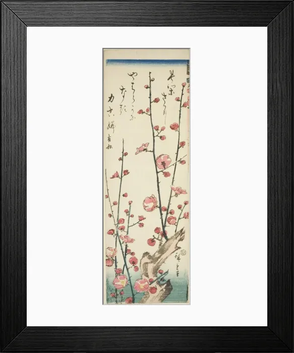 Framed Print : Blossoming plum branches, c. 1843 / 47. Creator: Ando Hiroshige Framed Print : Blossoming plum branches, c. 1843 / 47. Creator: Ando Hiroshige