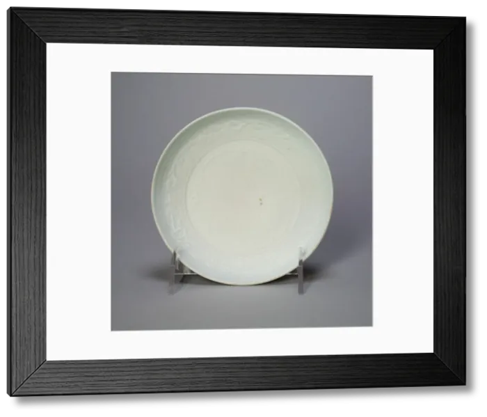 Framed Print : Bowl with Stylized Floral Scrolls, Yuan dynasty (1279-1368), 14th century. Creator: Unknown Framed Print : Bowl with Stylized Floral Scrolls, Yuan dynasty (1279-1368), 14th century. Creator: Unknown