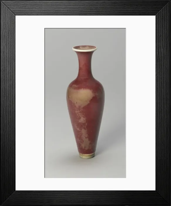 Framed Print : Willow-Leaf Bottle Vase, Qing dynasty (1644-1911), Kangxi reign mark and period Framed Print : Willow-Leaf Bottle Vase, Qing dynasty (1644-1911), Kangxi reign mark and period